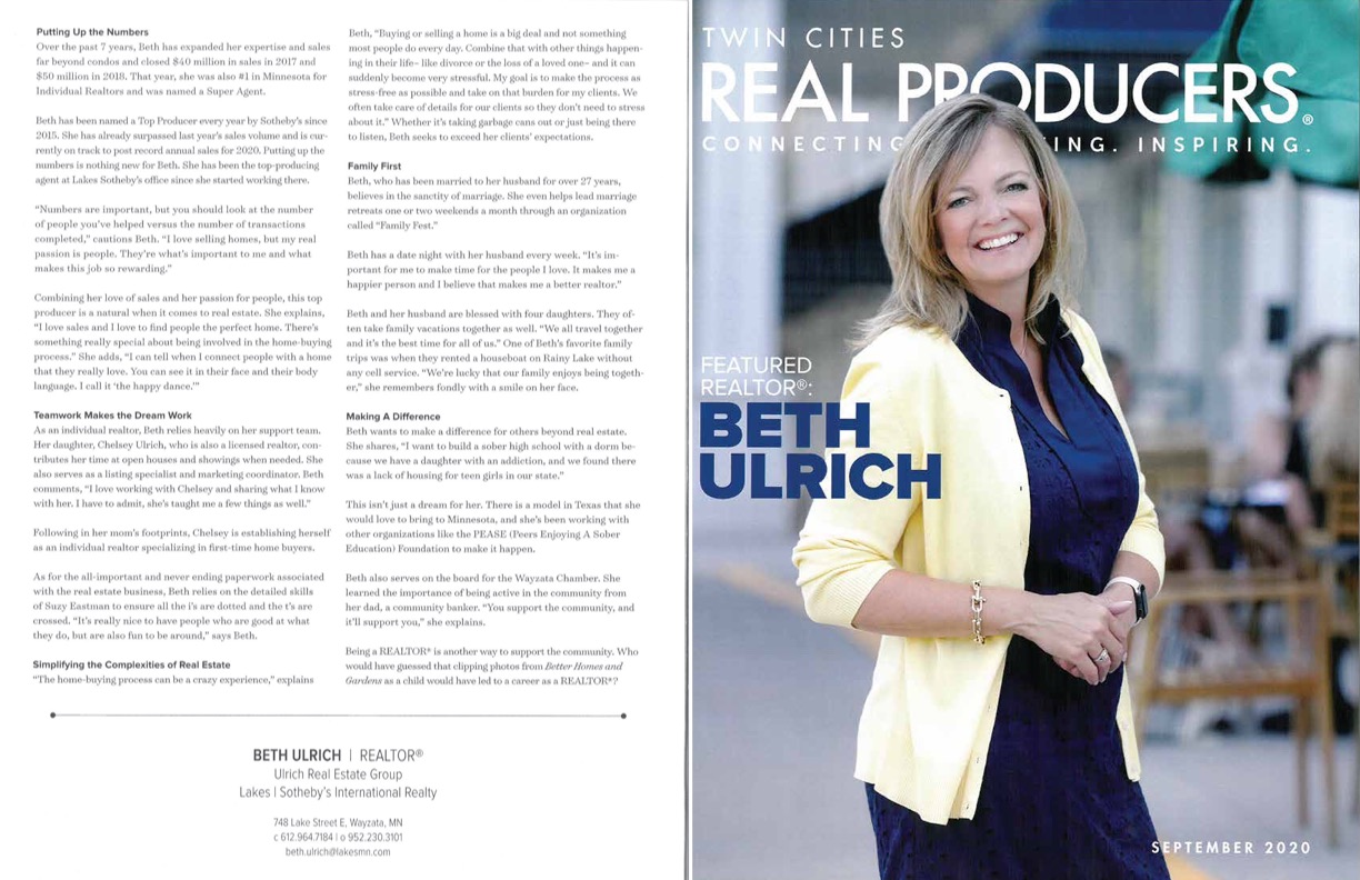Featured Realtor in Twin Cities Real Producers